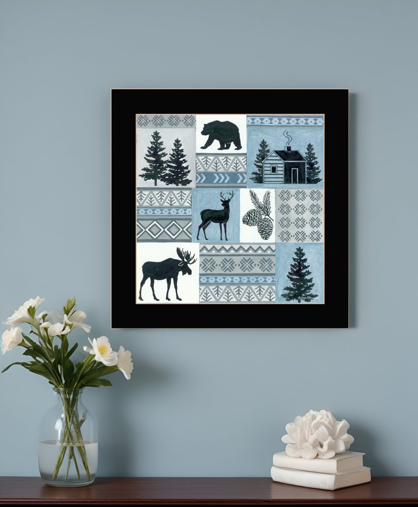 Cabin in the Woods 1 Black Framed Print Wall Art HomeRoots
