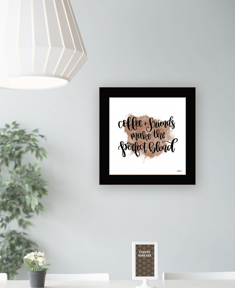 Coffee and Friends 1 Black Framed Print Wall Art HomeRoots