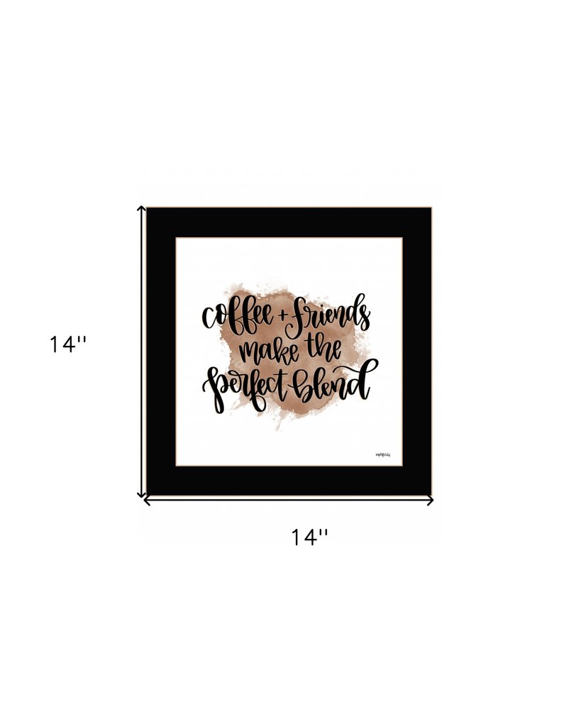 Coffee and Friends 1 Black Framed Print Wall Art HomeRoots