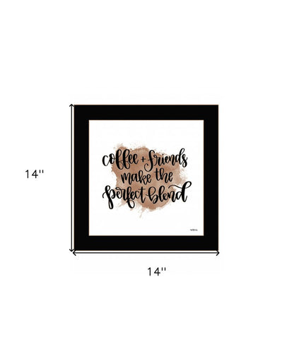 Coffee and Friends 1 Black Framed Print Wall Art HomeRoots