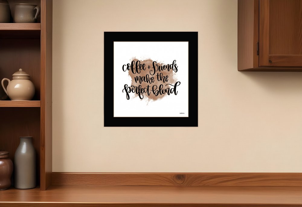 Coffee and Friends 1 Black Framed Print Wall Art HomeRoots