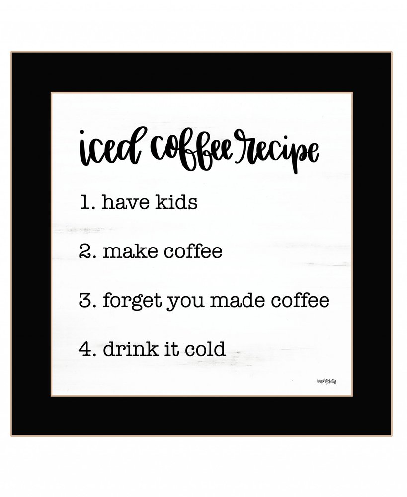 Iced Coffee Recipe Black Framed Print Wall Art HomeRoots
