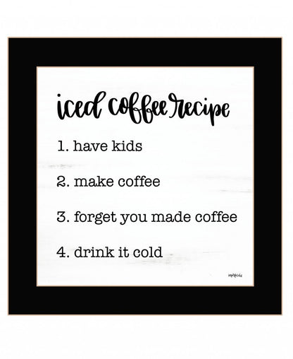 Iced Coffee Recipe Black Framed Print Wall Art HomeRoots