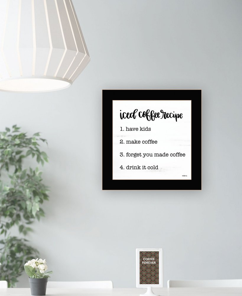 Iced Coffee Recipe Black Framed Print Wall Art HomeRoots