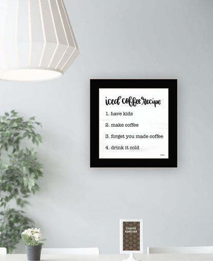 Iced Coffee Recipe Black Framed Print Wall Art HomeRoots