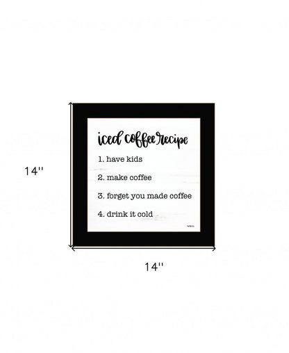 Iced Coffee Recipe Black Framed Print Wall Art HomeRoots
