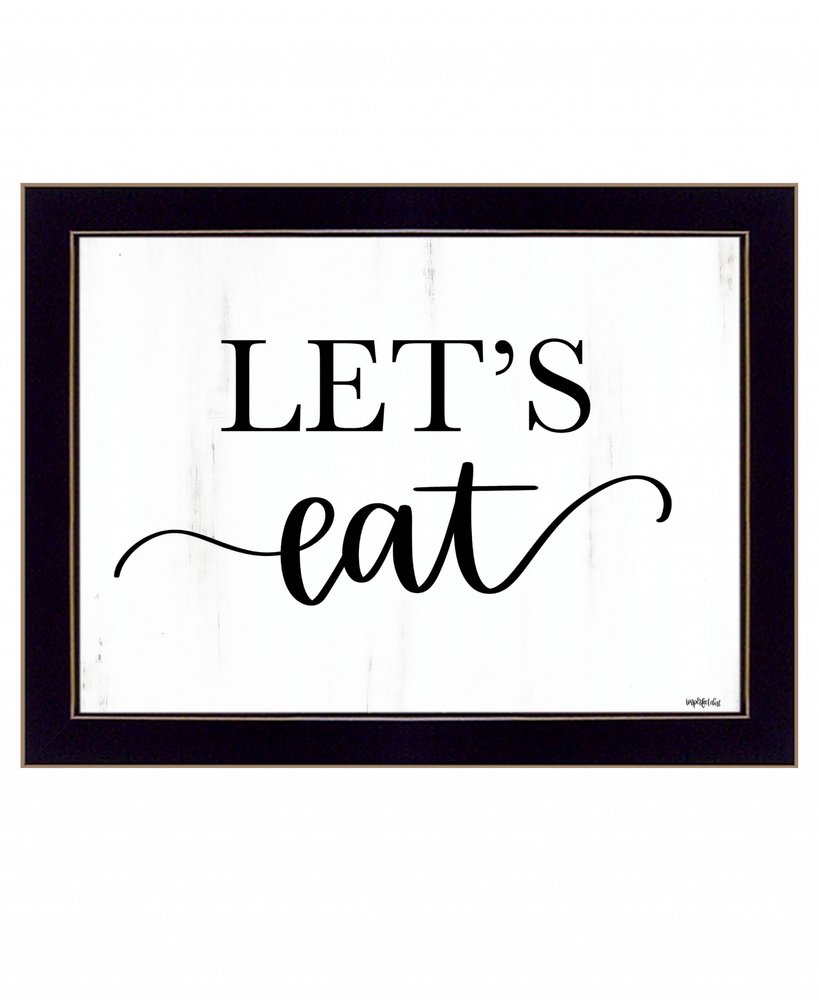 Lets Eat 2 White Framed Print Kitchen Wall Art — view 6