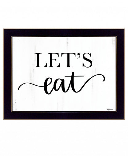 Lets Eat 2 White Framed Print Kitchen Wall Art HomeRoots