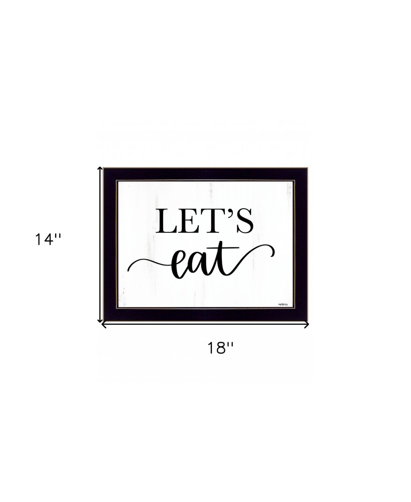 Lets Eat 2 White Framed Print Kitchen Wall Art HomeRoots