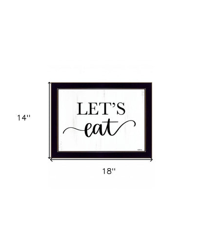 Lets Eat 2 White Framed Print Kitchen Wall Art HomeRoots