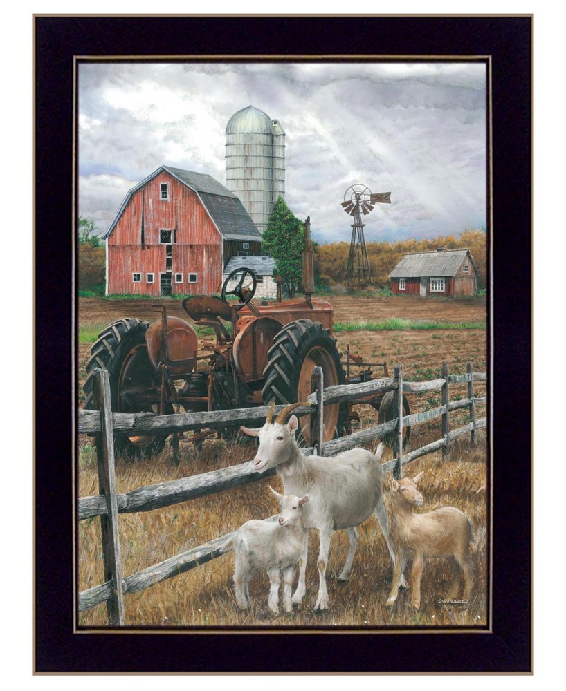 The Old Tractor 1 Black Framed Print Wall Art HomeRoots