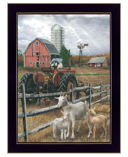 The Old Tractor 1 Black Framed Print Wall Art HomeRoots