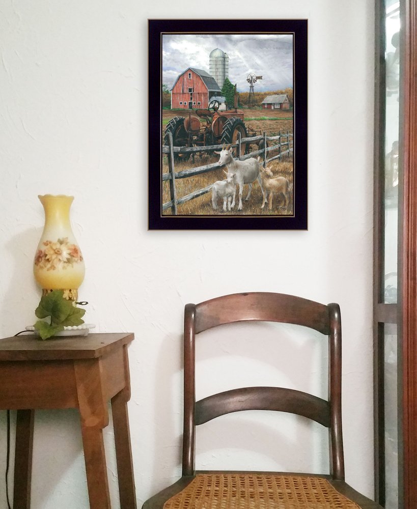 The Old Tractor 1 Black Framed Print Wall Art HomeRoots