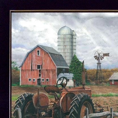 The Old Tractor 1 Black Framed Print Wall Art HomeRoots