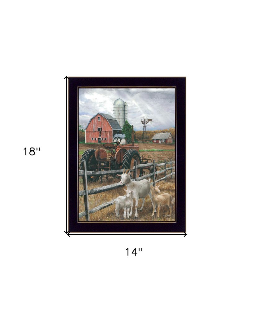 The Old Tractor 1 Black Framed Print Wall Art HomeRoots