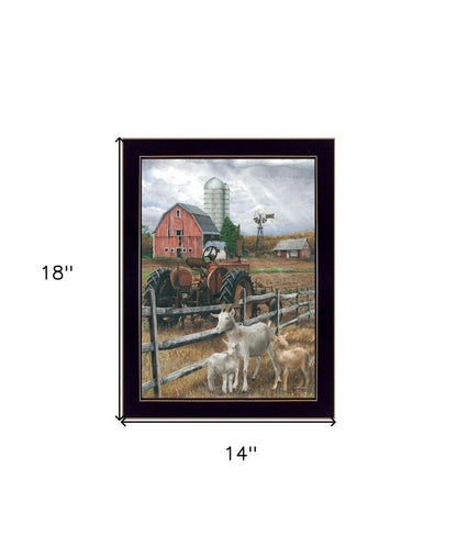 The Old Tractor 1 Black Framed Print Wall Art HomeRoots