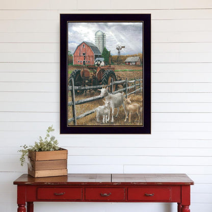 The Old Tractor 1 Black Framed Print Wall Art HomeRoots