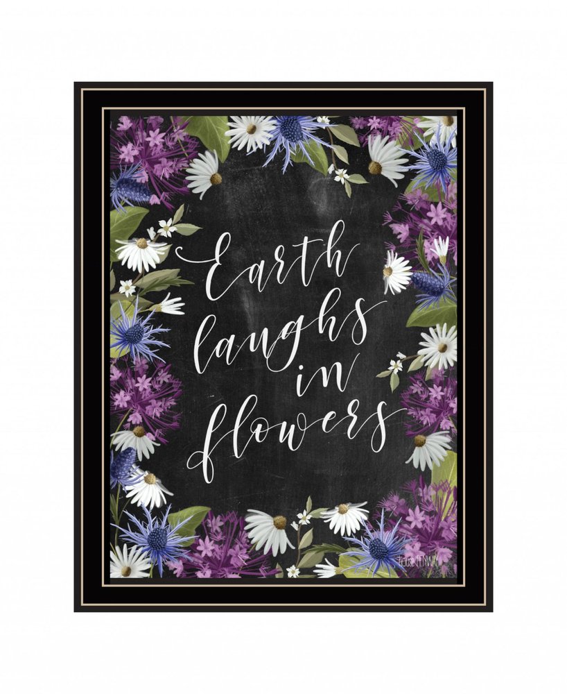 Earth Laughs in Flowers 1 Black Framed Print Wall Art — view 2
