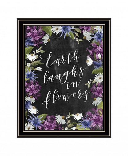 Earth Laughs in Flowers 1 Black Framed Print Wall Art HomeRoots