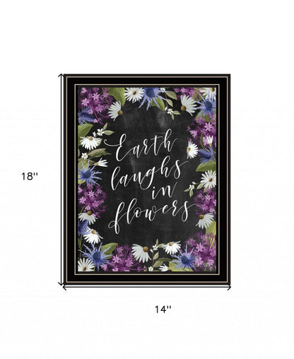 Earth Laughs in Flowers 1 Black Framed Print Wall Art HomeRoots