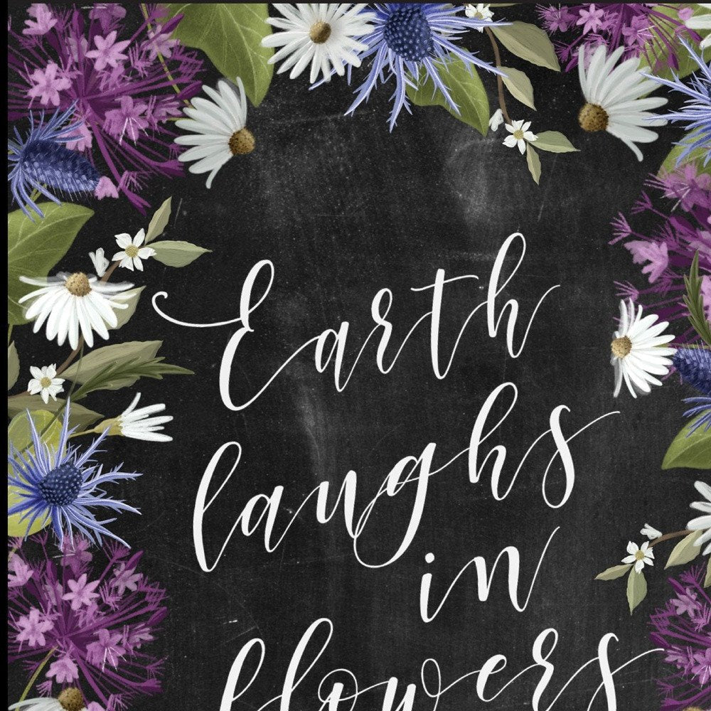 Earth Laughs in Flowers 1 Black Framed Print Wall Art HomeRoots