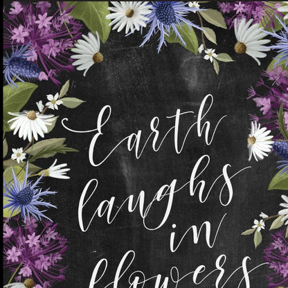 Earth Laughs in Flowers 1 Black Framed Print Wall Art HomeRoots
