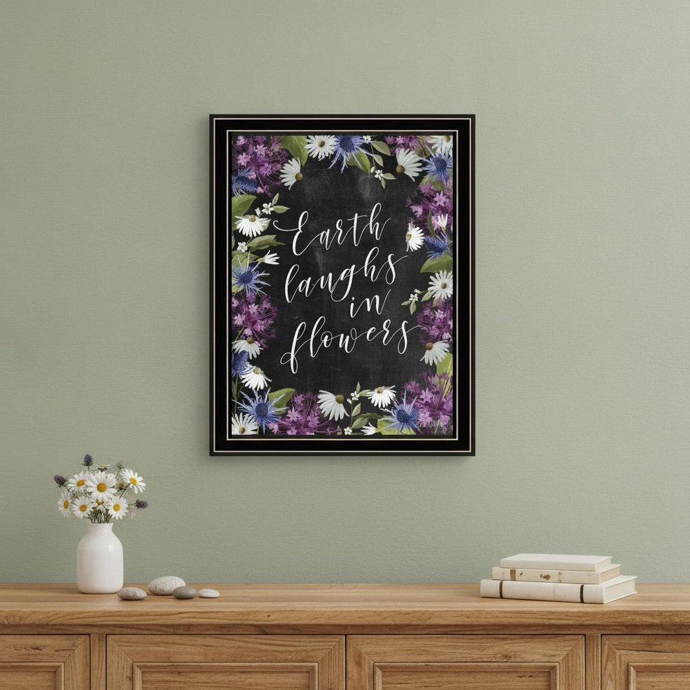 Earth Laughs in Flowers 1 Black Framed Print Wall Art HomeRoots
