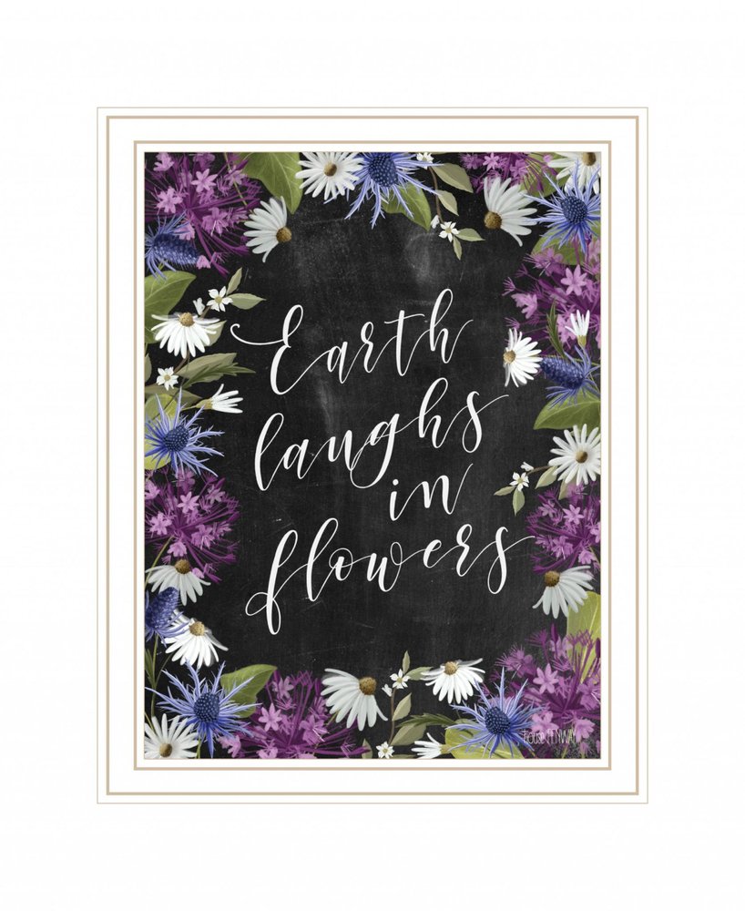 Earth Laughs in Flowers 2 White Framed Print Wall Art HomeRoots