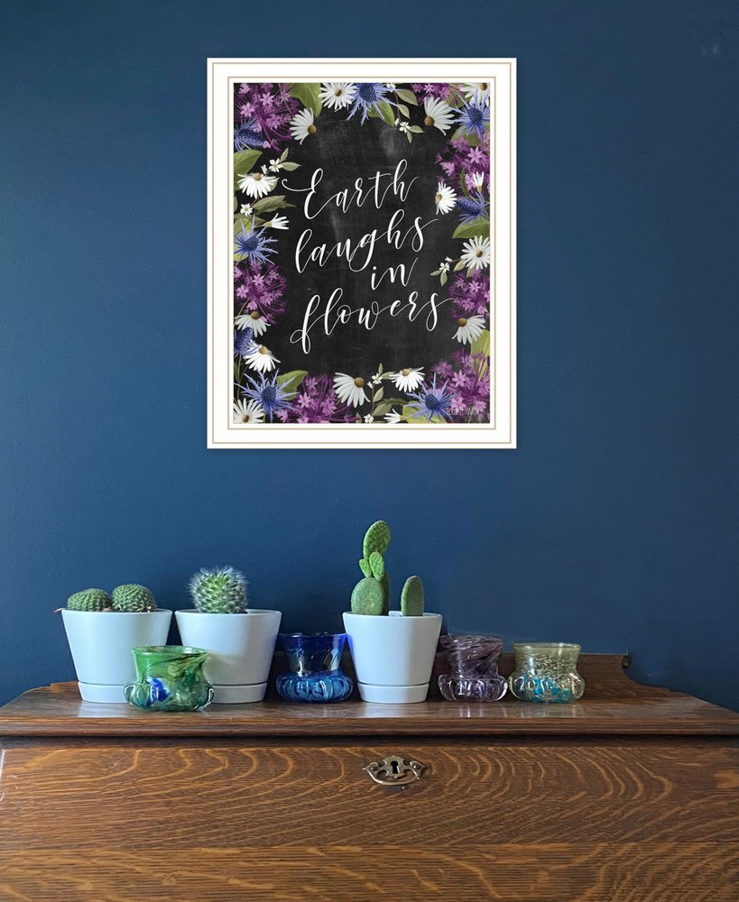 Earth Laughs in Flowers 2 White Framed Print Wall Art HomeRoots