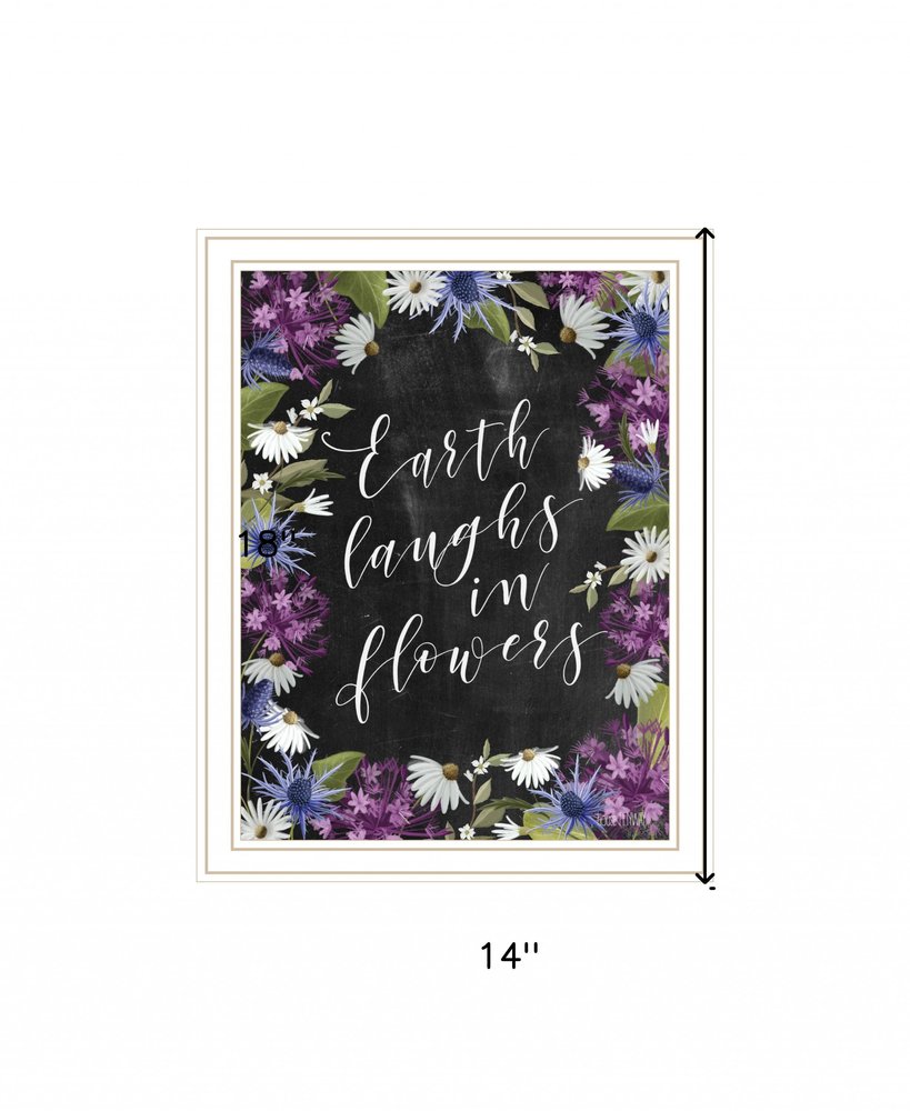Earth Laughs in Flowers 2 White Framed Print Wall Art HomeRoots