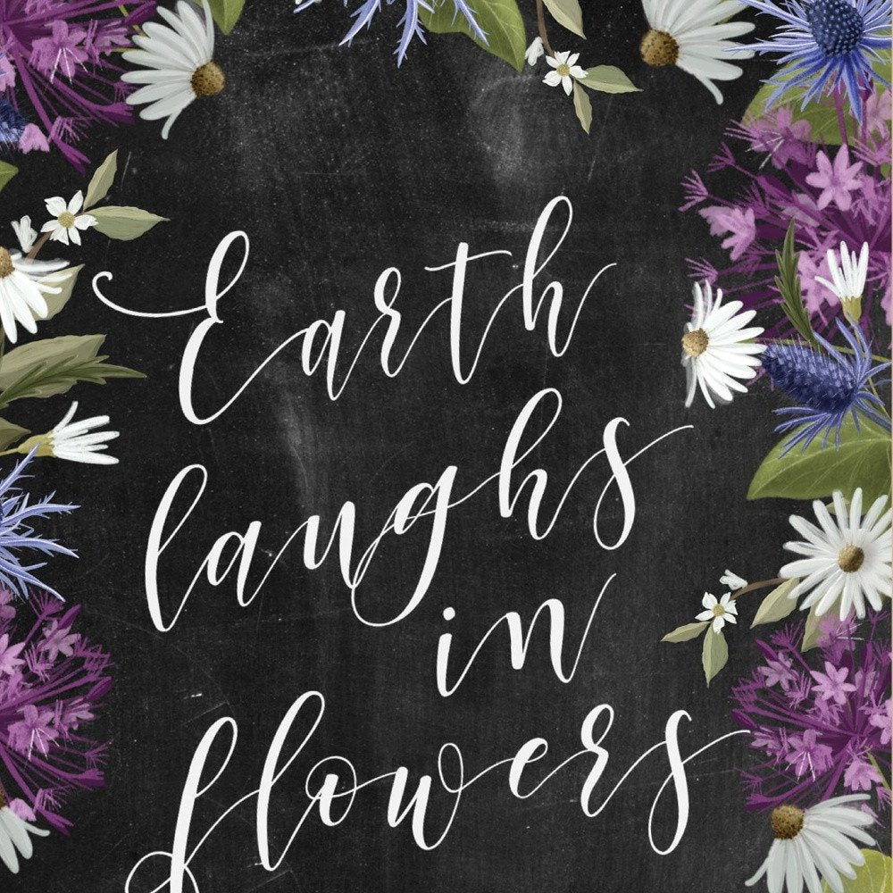 Earth Laughs in Flowers 2 White Framed Print Wall Art HomeRoots