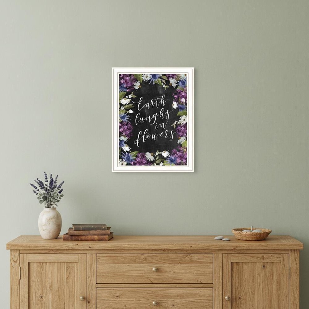 Earth Laughs in Flowers 2 White Framed Print Wall Art HomeRoots
