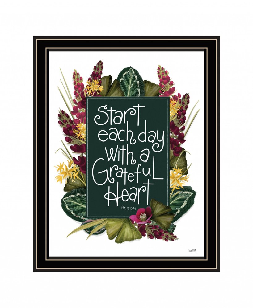 Grateful Heart 1 Black Framed Print Wall Art HomeRoots