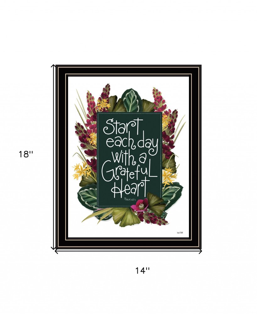 Grateful Heart 1 Black Framed Print Wall Art HomeRoots