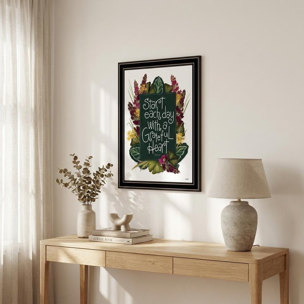 Grateful Heart 1 Black Framed Print Wall Art HomeRoots