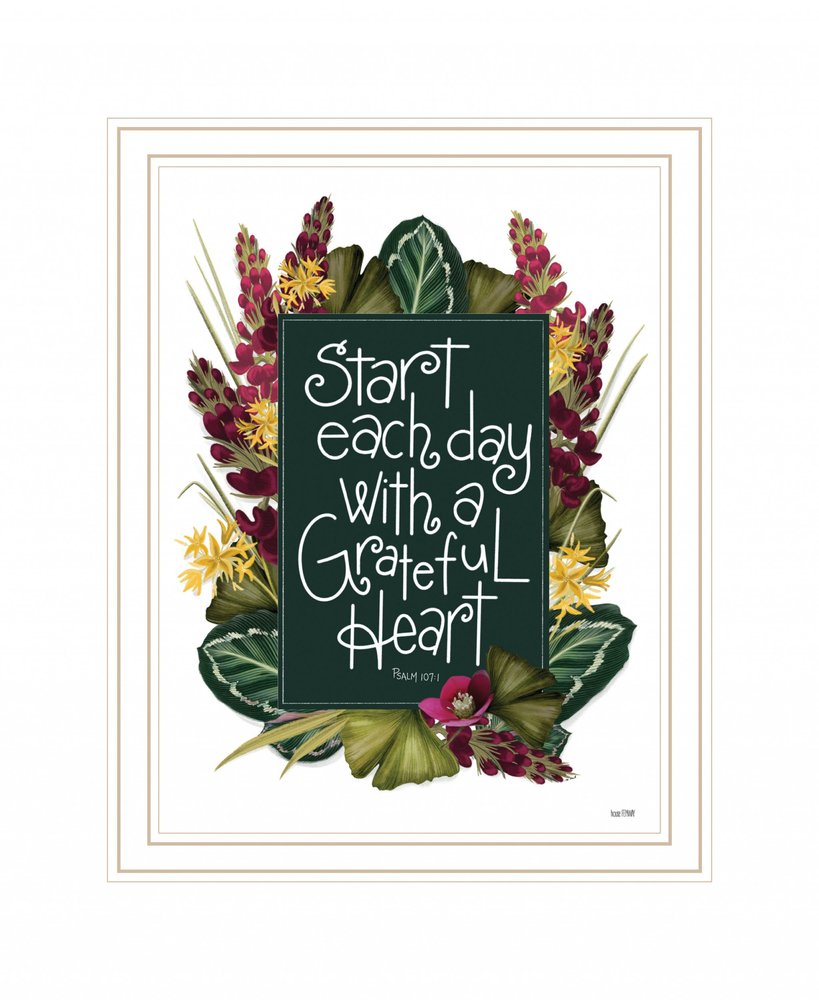 Grateful Heart 2 White Framed Print Wall Art HomeRoots