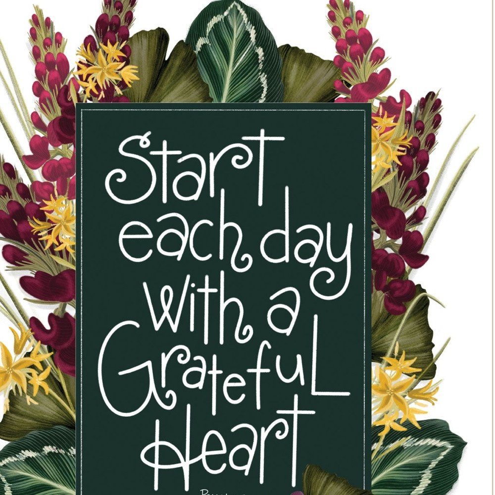 Grateful Heart 2 White Framed Print Wall Art HomeRoots