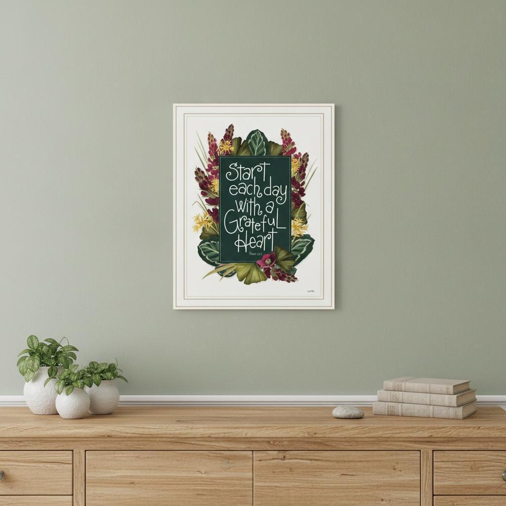 Grateful Heart 2 White Framed Print Wall Art HomeRoots