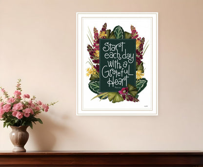 Grateful Heart 2 White Framed Print Wall Art HomeRoots