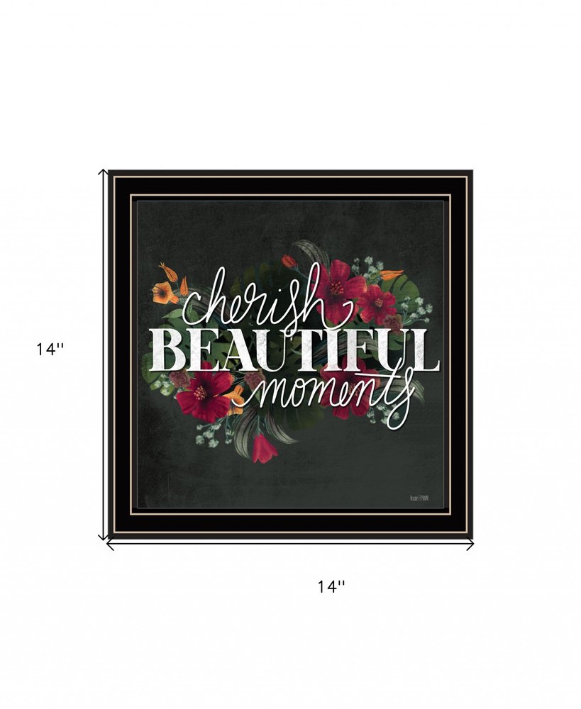 Cherish the Moments 1 Black Framed Print Wall Art — view 3