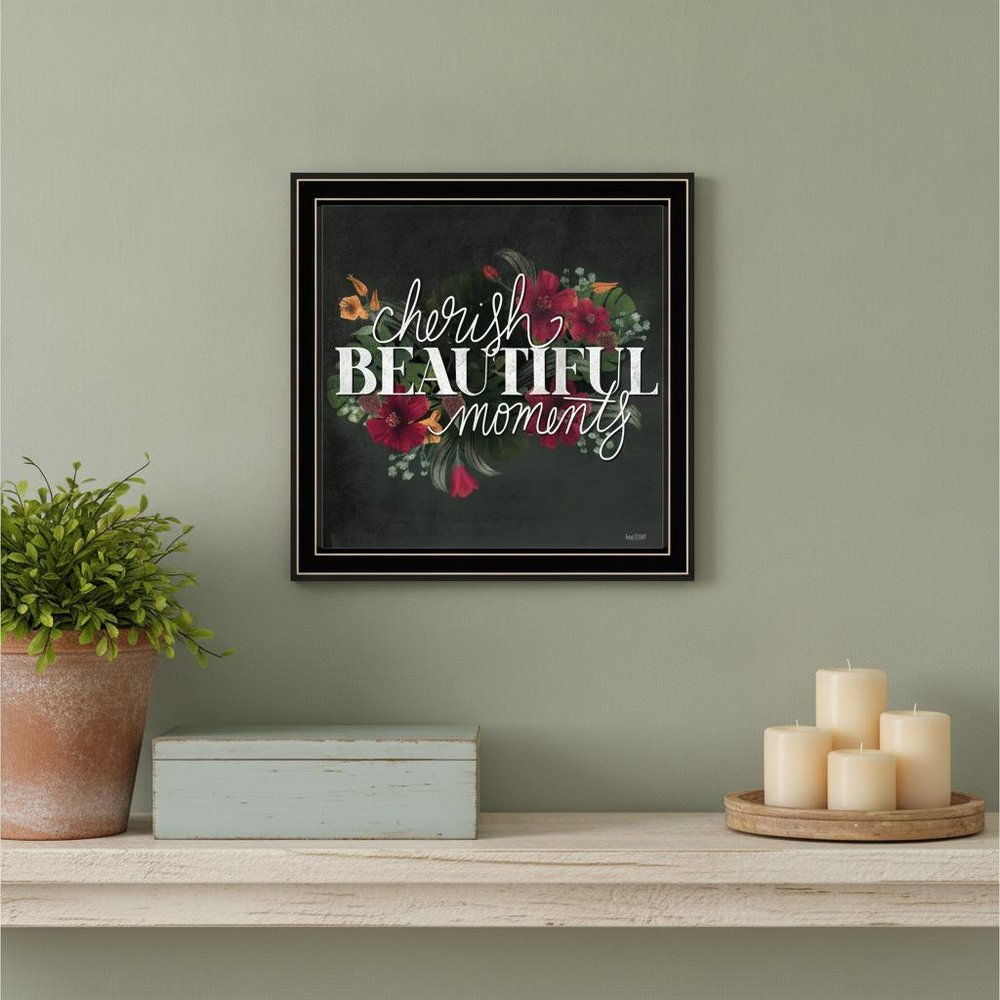 Cherish the Moments 1 Black Framed Print Wall Art — view 1