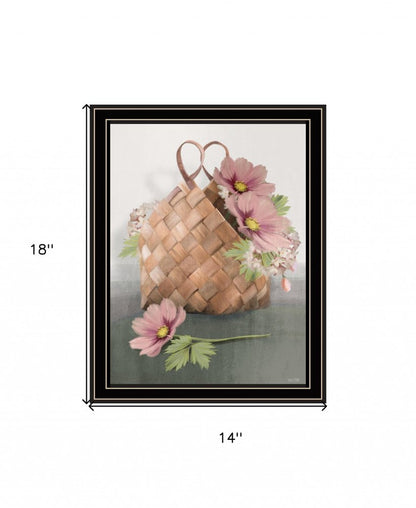 Farmhouse Daisy Basket 1 Black Framed Print Wall Art HomeRoots