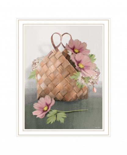 Farmhouse Daisy Basket 2 White Framed Print Wall Art HomeRoots
