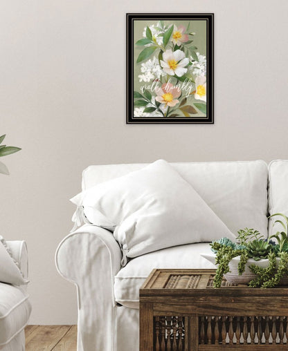 Walk Humbly Floral 1 Black Framed Print Wall Art HomeRoots