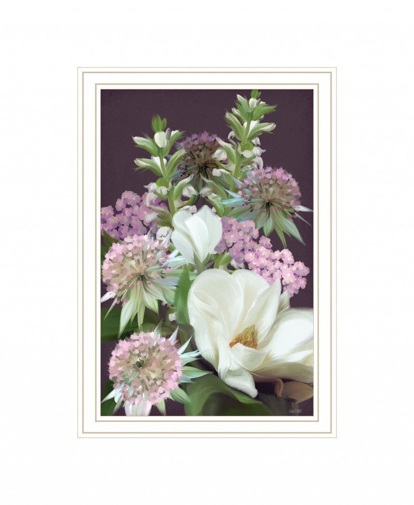 Wild For Plum Bouquet 1 White Framed Print Wall Art HomeRoots