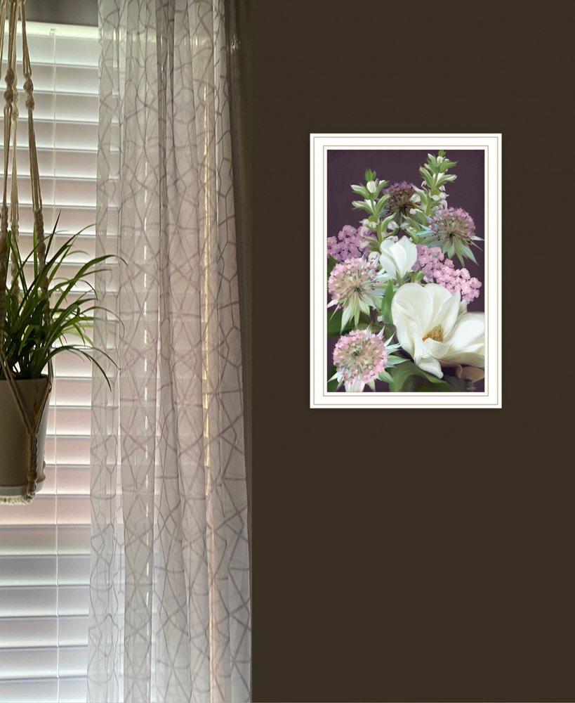 Wild For Plum Bouquet 1 White Framed Print Wall Art HomeRoots