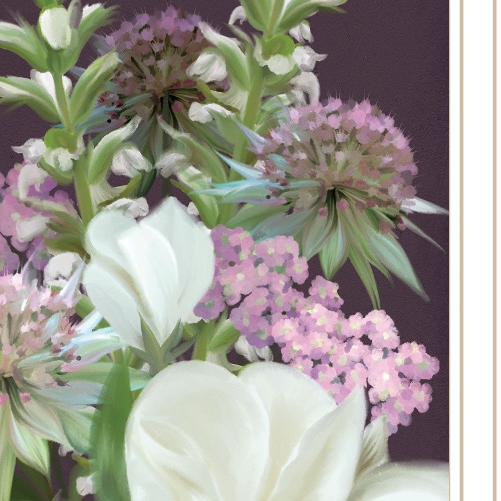 Wild For Plum Bouquet 1 White Framed Print Wall Art HomeRoots