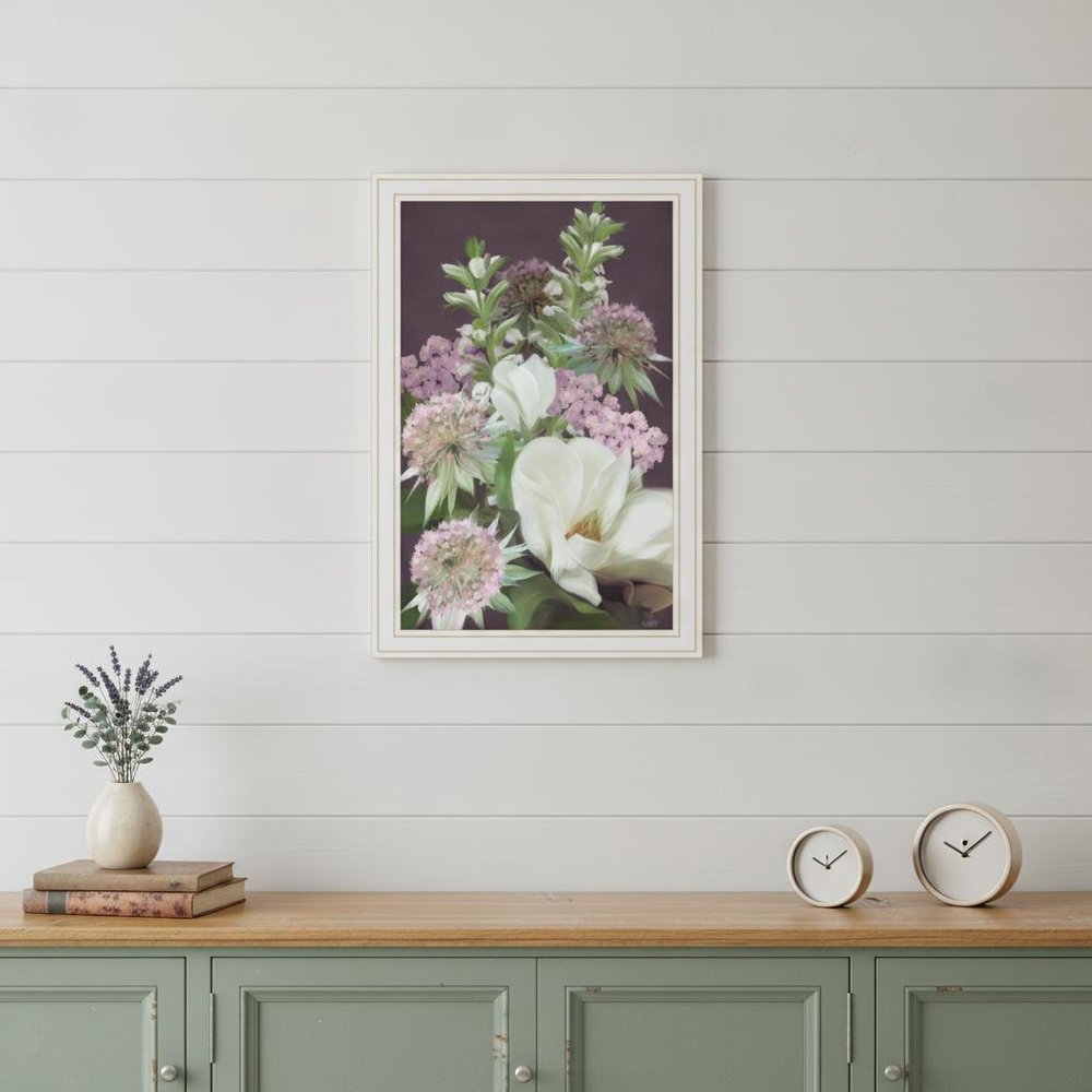 Wild For Plum Bouquet 1 White Framed Print Wall Art HomeRoots