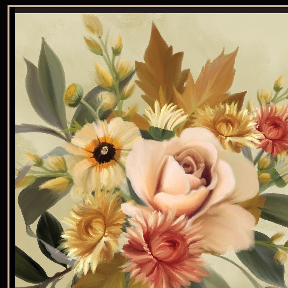 Autumn Bouquet 1 Black Framed Print Wall Art HomeRoots