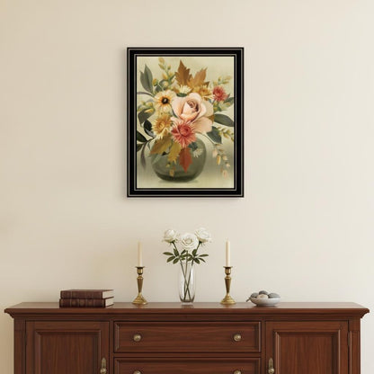Autumn Bouquet 1 Black Framed Print Wall Art HomeRoots